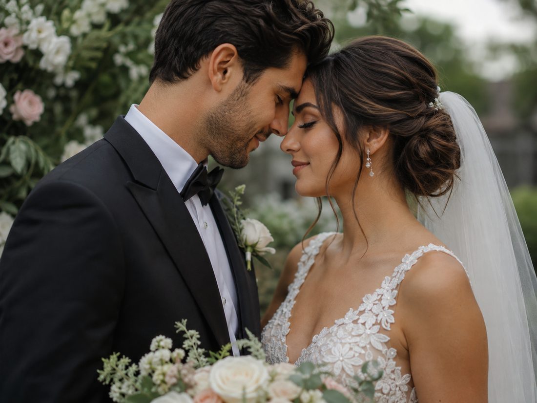 Wedding couple portrait