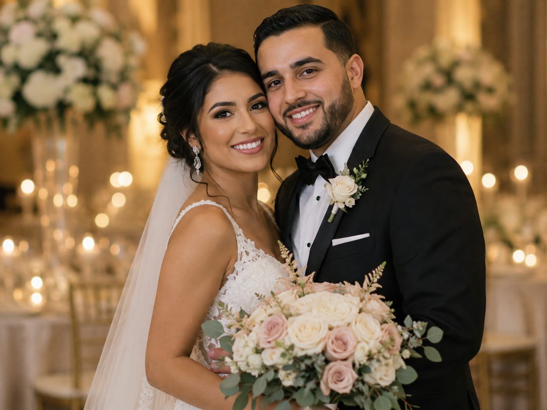 Wedding reception portrait